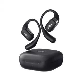 SHOKZ OpenFit belaidės ausinės su ausų kabliukais, skambučiams/muzikai/sportui/kasdieniam naudojimui, Bluetooth, juodos