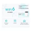 TP-Link Deco X55 (2 vnt.) belaidis maršrutizatorius „Mesh“ Wi-Fi 6 (802.11ax) dviejų juostų (2,4 GHz / 5 GHz) 3000 Mbit/s balta vidinės antenos