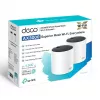 TP-Link Deco X55 (2 vnt.) belaidis maršrutizatorius „Mesh“ Wi-Fi 6 (802.11ax) dviejų juostų (2,4 GHz / 5 GHz) 3000 Mbit/s balta vidinės antenos