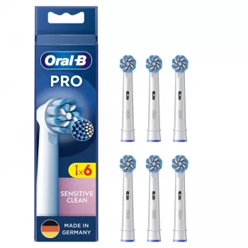 Oral-B Sensitive Clean 6 vnt. Balti šepetėlių antgaliai