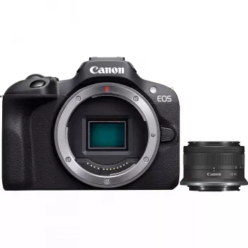 Canon EOS R100 + RF-S 18-45mm F4.5-6.3 IS STM komplektas MILC 24,1 MP CMOS 6000 x 4000 pikselių juoda