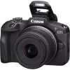 Canon EOS R100 + RF-S 18-45mm F4.5-6.3 IS STM komplektas MILC 24,1 MP CMOS 6000 x 4000 pikselių juoda