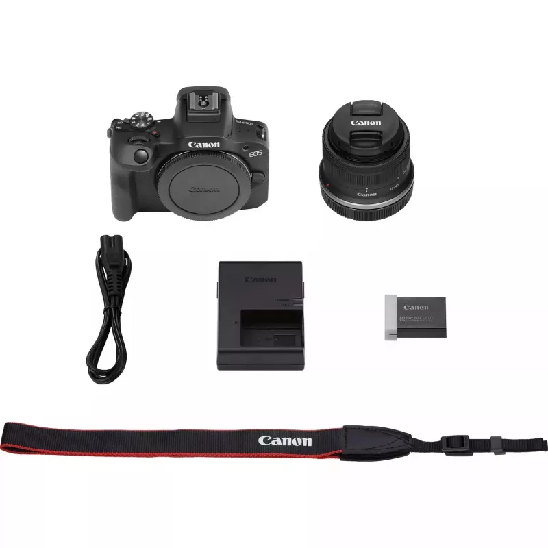 Canon EOS R100 + RF-S 18-45mm F4.5-6.3 IS STM komplektas MILC 24,1 MP CMOS 6000 x 4000 pikselių juoda