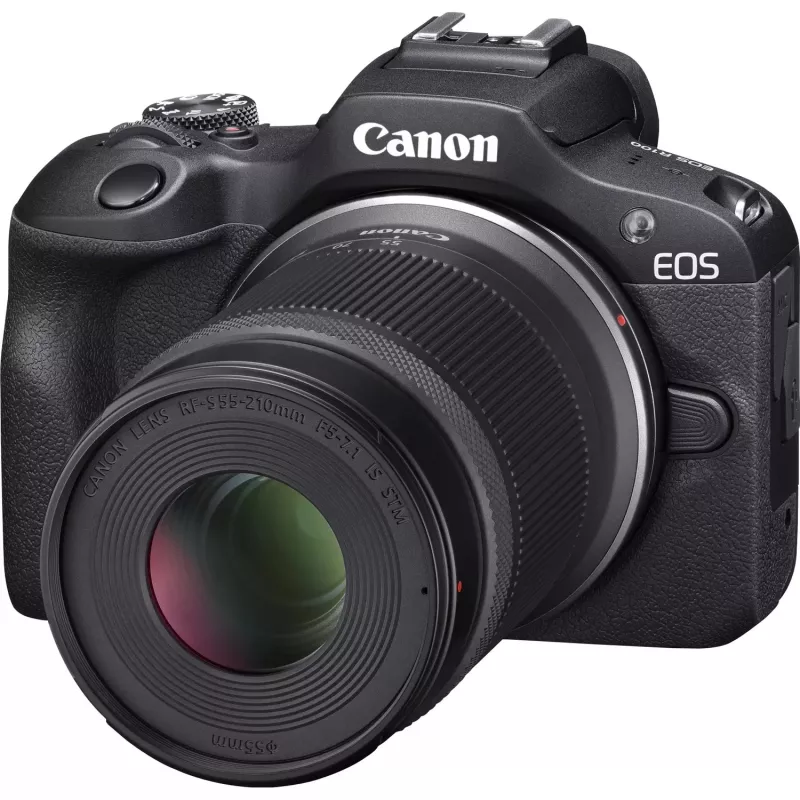 Canon EOS R100 + RF-S 18-45mm F4.5-6.3 IS STM + RF-S 55-200mm F5-7.1 IS STM rinkinys MILC 24,1 MP CMOS 6000 x 4000 pikseliai juoda