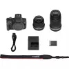 Canon EOS R100 + RF-S 18-45mm F4.5-6.3 IS STM + RF-S 55-200mm F5-7.1 IS STM rinkinys MILC 24,1 MP CMOS 6000 x 4000 pikseliai juoda