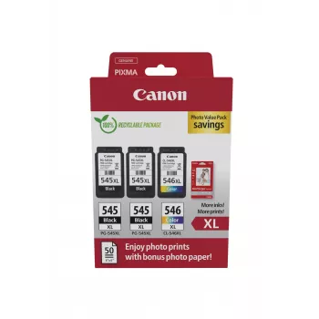 Canon 8286B015 rašalinės kasetės 3 vnt. Originalios High (XL) išeiga Juoda, Cyan, Magenta, Geltona