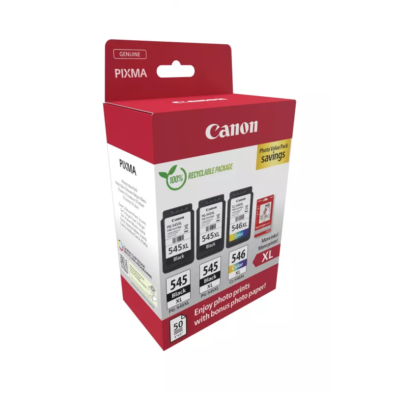 Canon 8286B015 rašalinės kasetės 3 vnt. Originalios High (XL) išeiga Juoda, Cyan, Magenta, Geltona