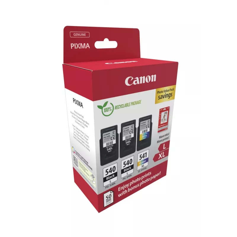 Canon 5224B015 rašalo kasetė 3 vnt. Originali juoda, žydra, rausvai raudona, geltona