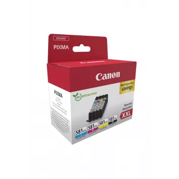 Canon 1998C007 originalūs rašalo kasetės 4 vnt. (juoda, žydra, raudona, geltona)