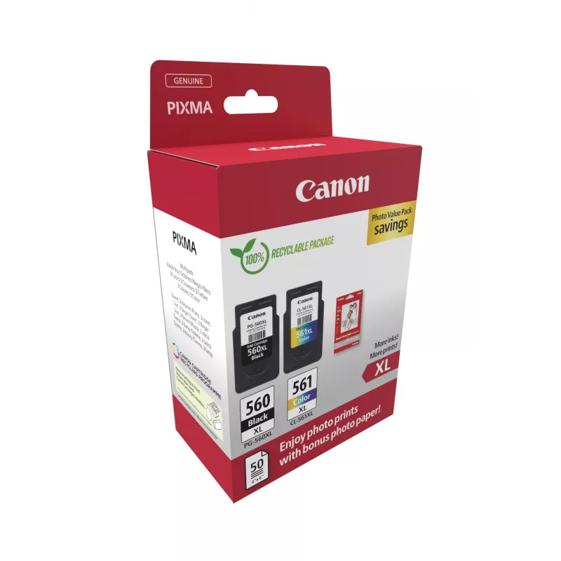 Canon 3712C008 kasetė 2 vnt. Originali didelės talpos (XL) juoda, žydra, rausvai violetinė, geltona