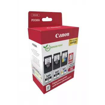 Canon 3712C012 rašalo kasetė 3 vnt. Originali didelės talpos (XL) juoda, žydra, purpurinė, geltona