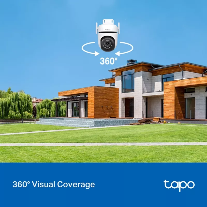 TP-Link Tapo C520WS lauko PTZ belaidė IP stebėjimo kamera, 2K QHD, naktinis matymas su spalvomis, IP66