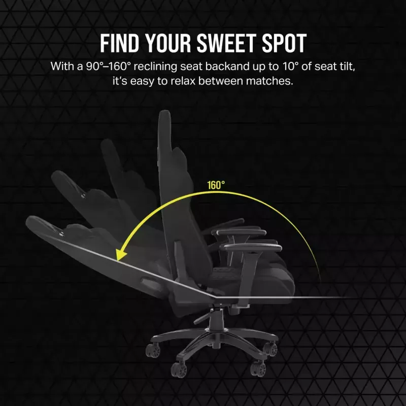 Kėdė Corsair TC100 RELAXED Padded Seat Black Backrest 59.5x81 cm