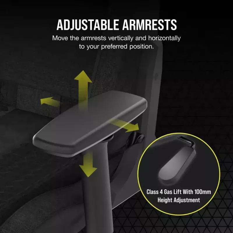 Kėdė Corsair TC100 RELAXED Padded Seat Black Backrest 59.5x81 cm