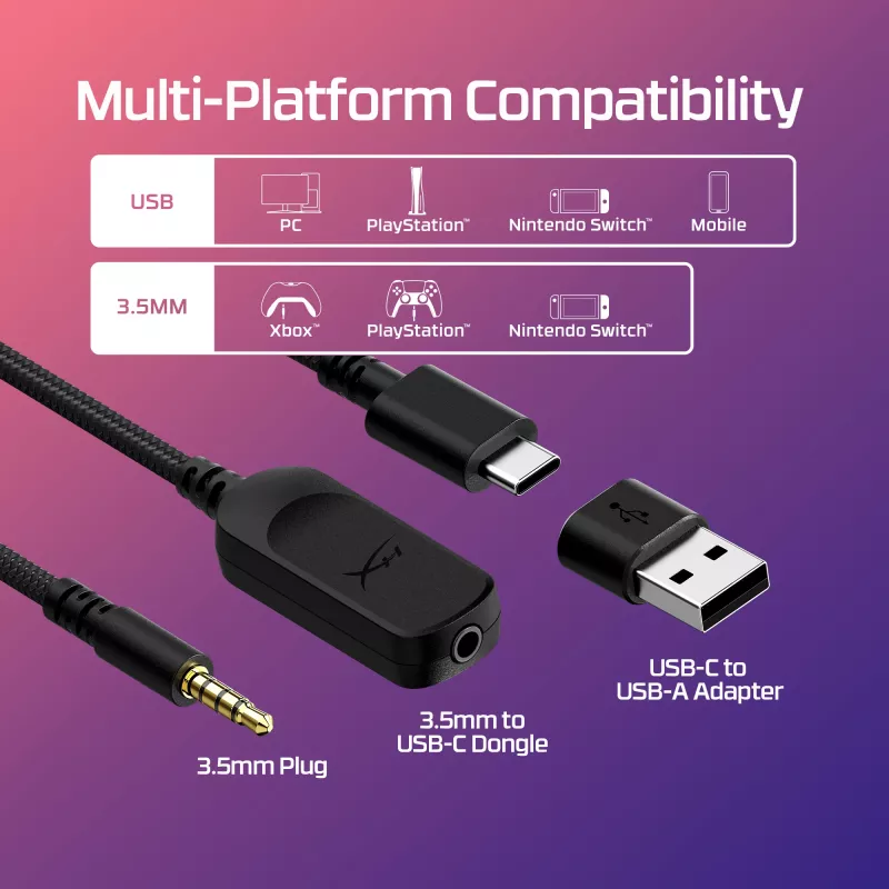 HyperX Cloud III – žaidimų ausinės (juodos)
