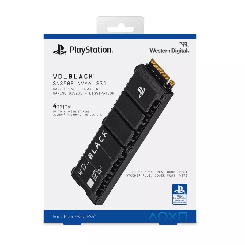 WESTERN DIGITAL SSD - WD_BLACK SN850P NVMe - 2TB - PCIe Gen4 x4 - M.2 2280 - PS5 konsolėms