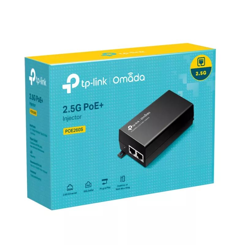 TP-Link Omada 2.5G PoE+ įpurškimo adapteris