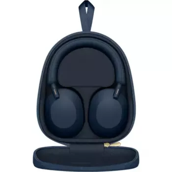 Sony WH-1000XM5 belaidės ausinės su triukšmo slopinimu, 30 val. baterija, antausinės, optimizuotos Alexa ir Google Asistentui, iOS ir Android, su įmontuotu mikrofonu, Midnight Blue