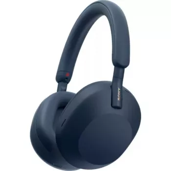 Sony WH-1000XM5 belaidės ausinės su triukšmo slopinimu, 30 val. baterija, antausinės, optimizuotos Alexa ir Google Asistentui, iOS ir Android, su įmontuotu mikrofonu, Midnight Blue