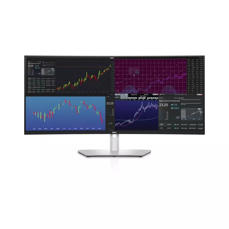DELL UltraSharp U3824DW monitor 95,2 cm (37,5 colio) 3840 x 1600 pikselių Wide Quad HD+ LCD juodas, sidabrinis