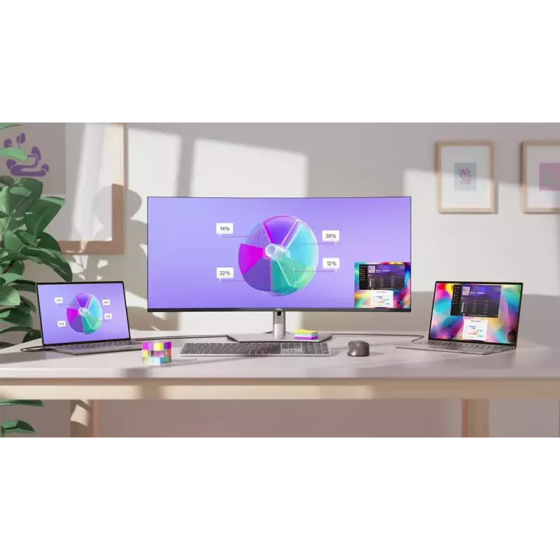 DELL UltraSharp U3824DW monitor 95,2 cm (37,5 colio) 3840 x 1600 pikselių Wide Quad HD+ LCD juodas, sidabrinis