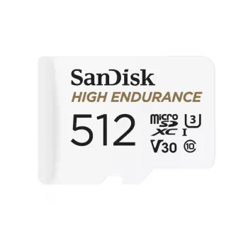 MicroSDXC atminties kortelė SANDISK 512GB Class 10, 100 MB/s skaitymas, 40 MB/s rašymas, balta (SDSQQNR-512G-GN6IA)
