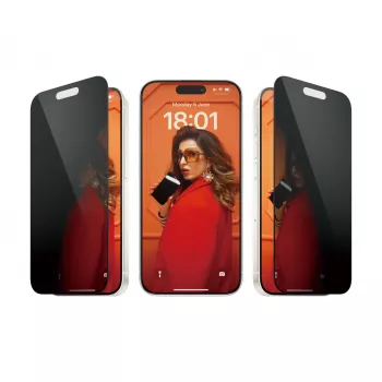 PanzerGlass® privatumo ekrano apsauga iPhone 15 Pro | Ultra-Wide Fit su EasyAligner