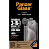 PanzerGlass ® 3-in-1 apsaugos rinkinys iPhone 15 Pro Max, Apple, Sausas užklijavimas, Atsparus smūgiams, Skaidrus, 1 vnt.