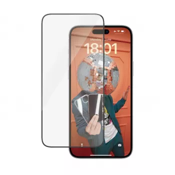 PanzerGlass® ekrano apsauga iPhone 15 Plus | Ultra-Wide Fit su EasyAligner