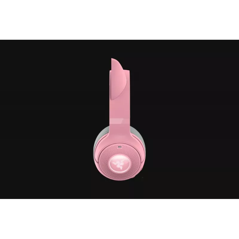 RAZER Kraken Kitty V2 BT belaidės Bluetooth ausinės su mikrofonu – rožinės spalvos