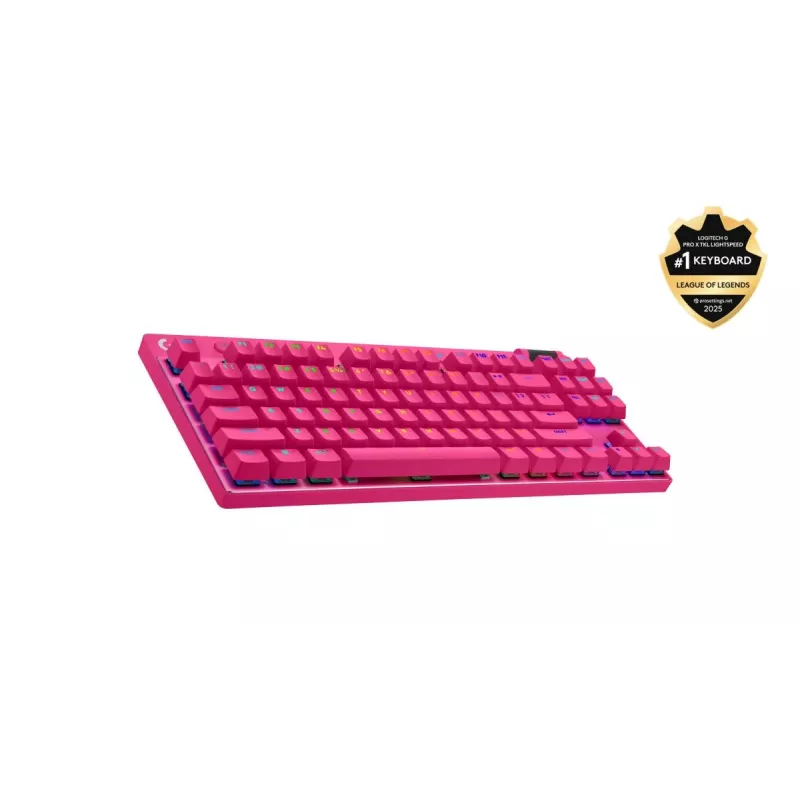 LOGITECH G Pro X TKL Lightspeed žaidimų klaviatūra – Bluetooth – rožinė US International lytėjimo
