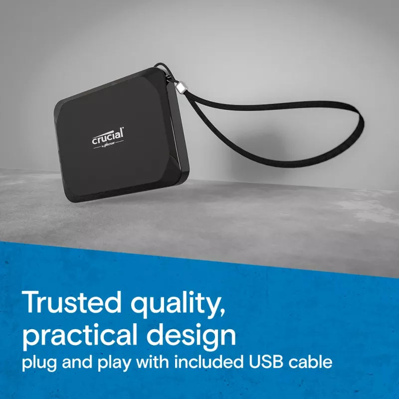 Crucial X9 1TB USB-C 3.2 Gen 2 nešiojamas SSD