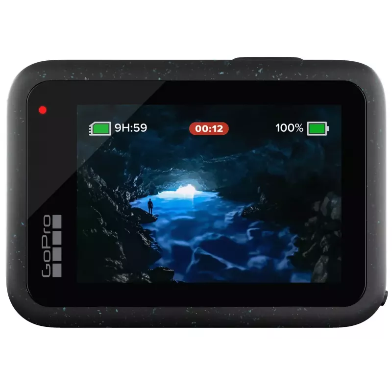 Veiksmo kamera GoPro HERO12 Black — 5K itin didelė raiška, 240 kadrų/s, 27 MP CMOS, 177° matymo laukas, LCD, MicroSD, Wi‑Fi