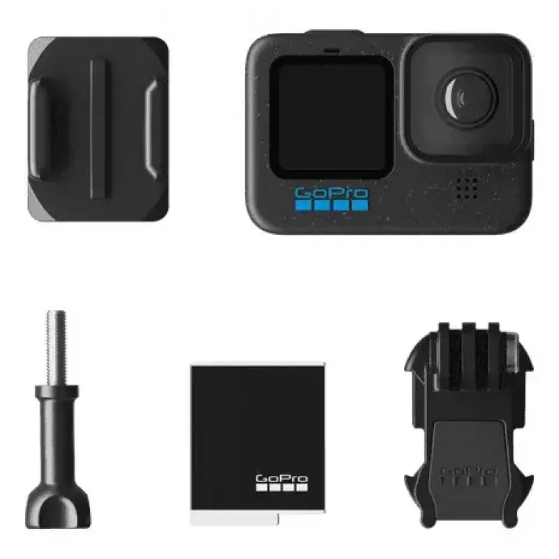 Veiksmo kamera GoPro HERO12 Black — 5K itin didelė raiška, 240 kadrų/s, 27 MP CMOS, 177° matymo laukas, LCD, MicroSD, Wi‑Fi