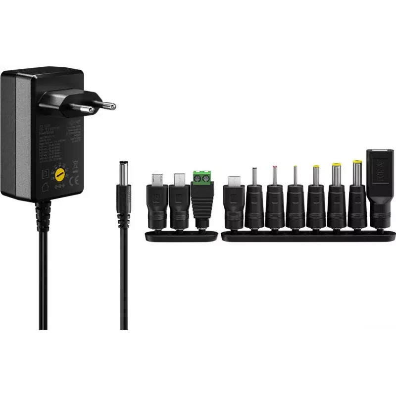 Maitinimo adapteris Goobay 64568 Universalus Juodas 12V 2,25A 1,8m