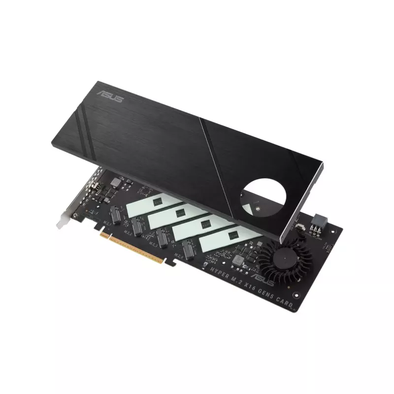 ASUS Hyper M.2 x16 Gen5 Card PCIe 5.0 M.2 adapteris su aktyviu aušinimu