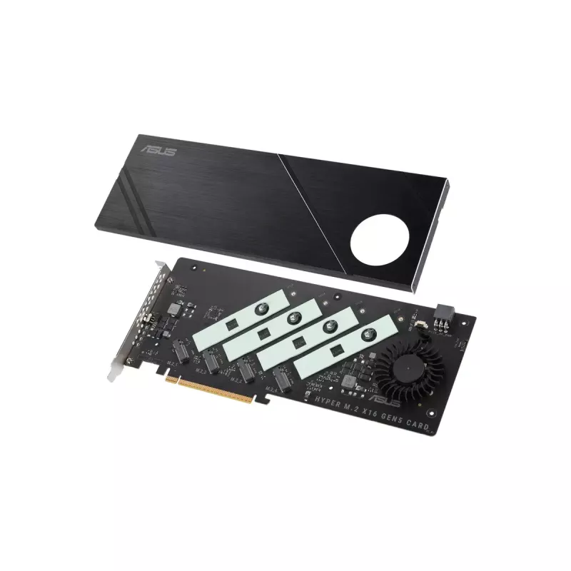 ASUS Hyper M.2 x16 Gen5 Card PCIe 5.0 M.2 adapteris su aktyviu aušinimu