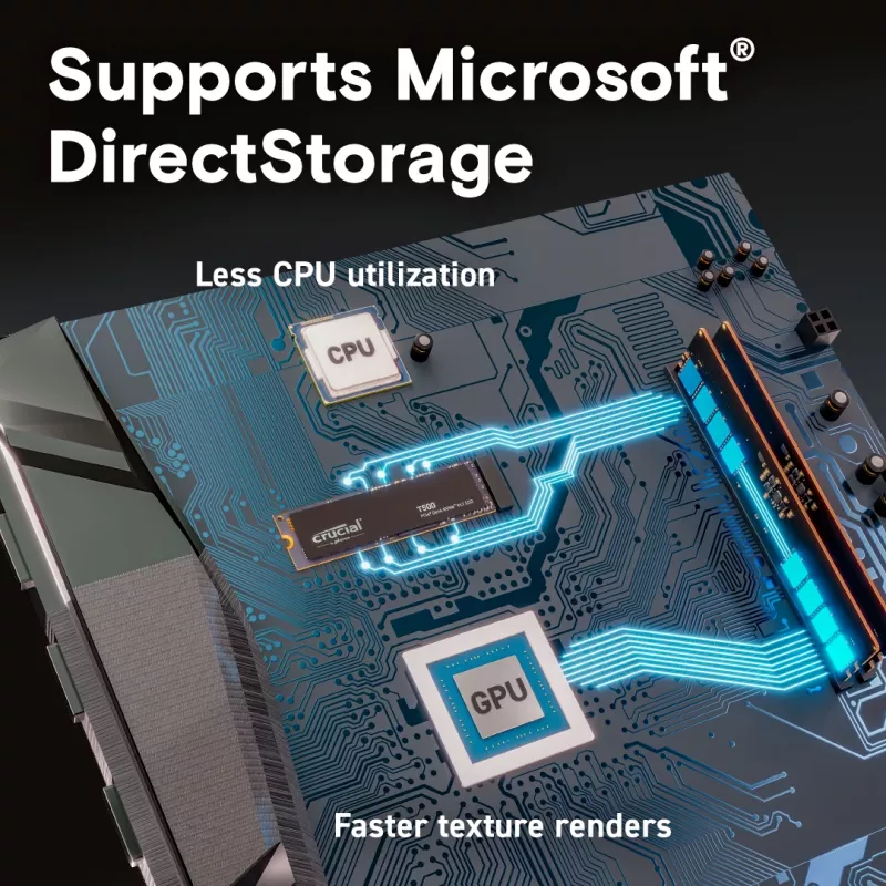 Crucial T500 2TB M.2 NVMe PCIe 4.0 vidinis kietasis diskas