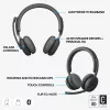 LOGITECH Zone Wireless 2 Teams ausinės – belaidės, grafitinės