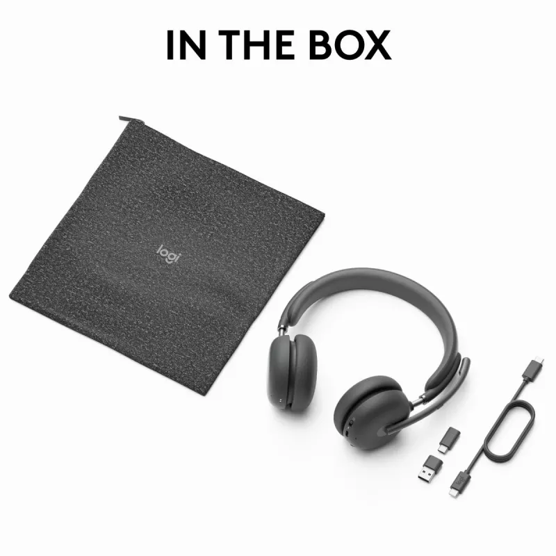 LOGITECH Zone Wireless 2 Teams ausinės – belaidės, grafitinės