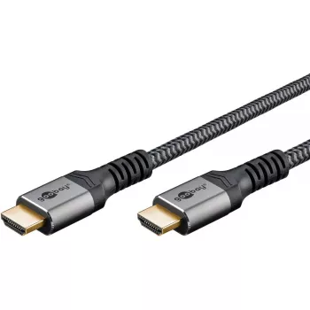Goobay HDMI laidas 1 m A tipo kištukas – A tipo kištukas 18 Gbit/s pilka