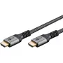 Goobay HDMI laidas 1 m A tipo kištukas – A tipo kištukas 18 Gbit/s pilka