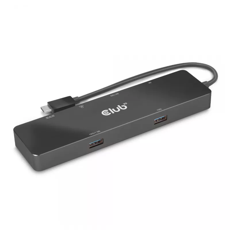 CLUB3D USB3.2 Gen2 Type-C 6-in-1 Dual Displays Portable Dock su USB Type-C vaizdo 4K60Hz
