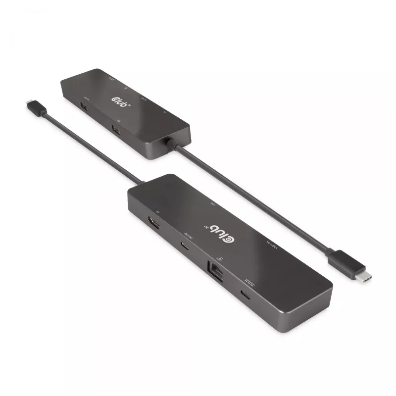 CLUB3D USB3.2 Gen2 Type-C 6-in-1 Dual Displays Portable Dock su USB Type-C vaizdo 4K60Hz