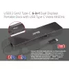 CLUB3D USB3.2 Gen2 Type-C 6-in-1 Dual Displays Portable Dock su USB Type-C vaizdo 4K60Hz