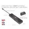 CLUB3D USB3.2 Gen2 Type-C 6-in-1 Dual Displays Portable Dock su USB Type-C vaizdo 4K60Hz