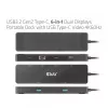 CLUB3D USB3.2 Gen2 Type-C 6-in-1 Dual Displays Portable Dock su USB Type-C vaizdo 4K60Hz