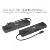 CLUB3D USB3.2 Gen2 Type-C 6-in-1 Dual Displays Portable Dock su USB Type-C vaizdo 4K60Hz