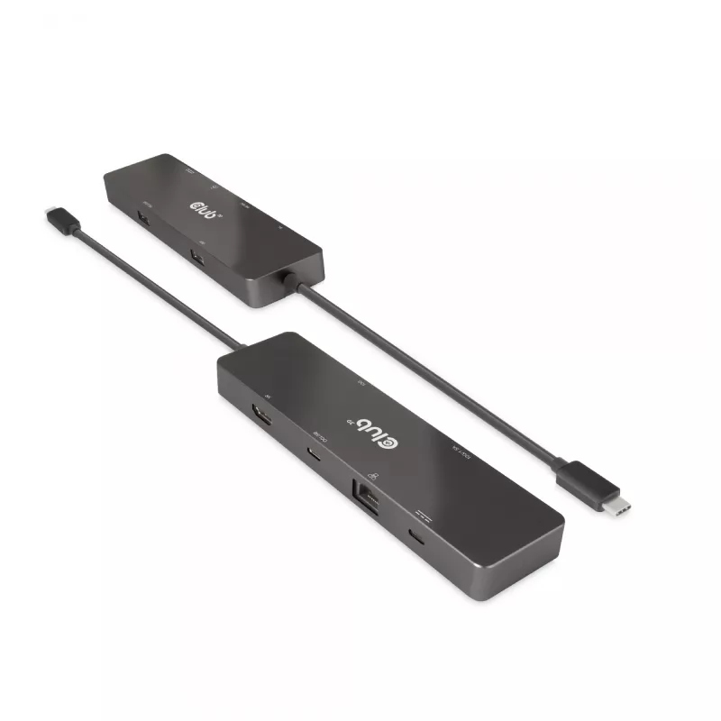 CLUB3D USB3.2 Gen2 Type-C 6-in-1 Dual Displays Portable Dock su USB Type-C vaizdo 4K60Hz