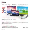 CLUB3D USB3.2 Gen2 Type-C 6-in-1 Dual Displays Portable Dock su USB Type-C vaizdo 4K60Hz